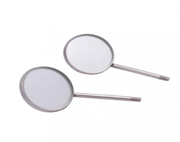 Flat Intraoral Mirrors with Stainless Steel Threads – 12 Pieces