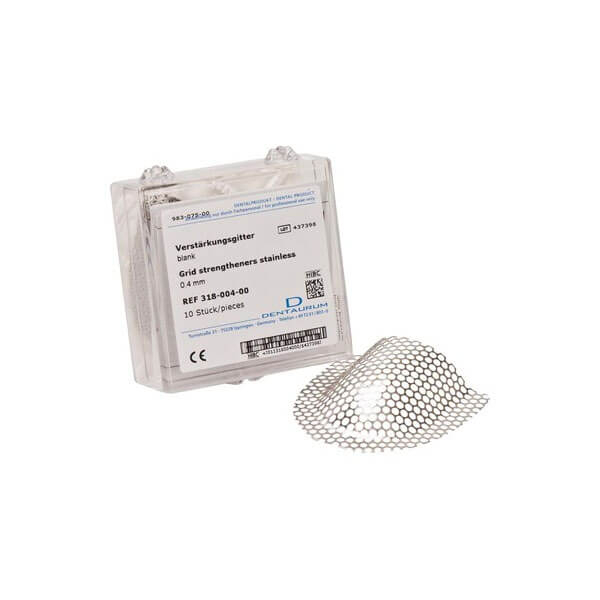 0.4 mm Stainless Steel and Gold Reinforcement Grid, 10 Pieces