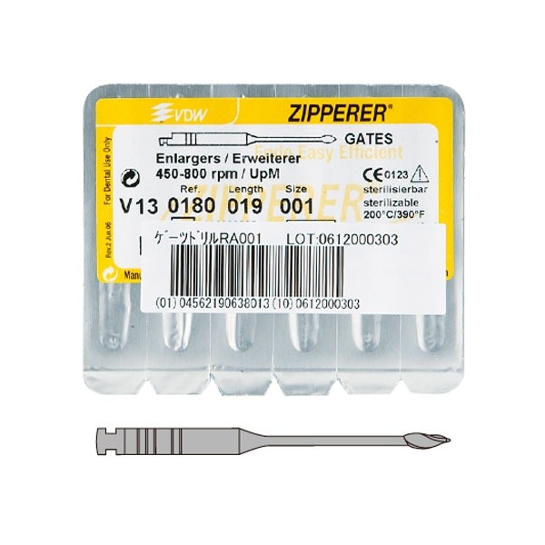 PEESO Endodontic Burs - Zipperer 19mm Spreader. CA (6pcs)