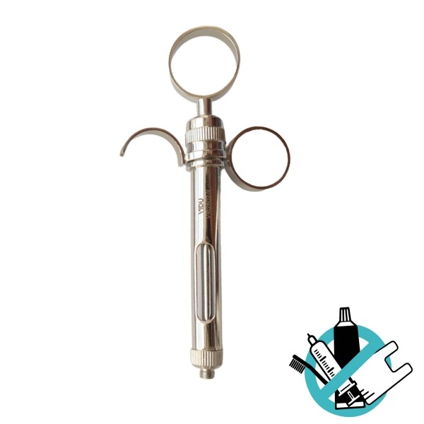 Three Ring Syringe with Open Ring for Anesthesia