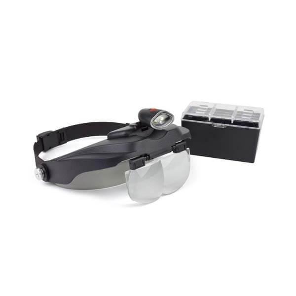 BINOCULAR LOUPES WITH VISOR - LED AND 4 LENSES