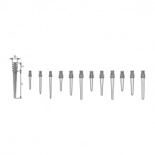 Titanium Root Posts: System with Head (10 units)