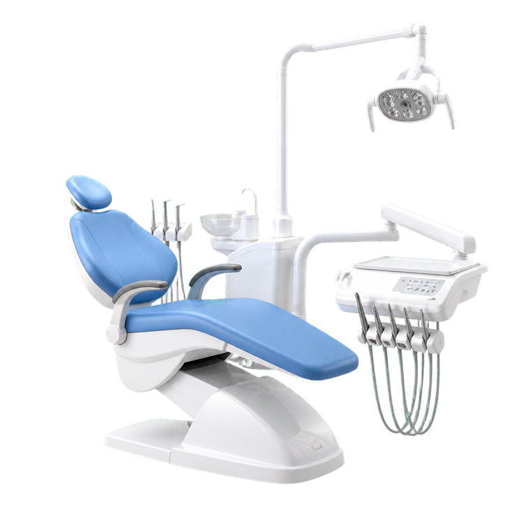Dental Cabinet with Wood and Tempered Glass Countertop
